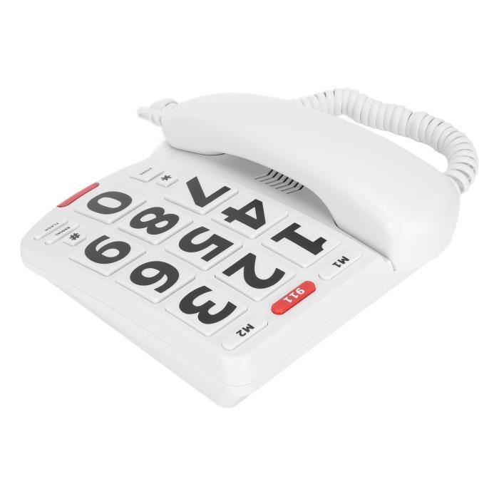 Téléphone fixe pour senior, téléphone sans fil pour senior, téléphone fixe sans fil pour personne âgée