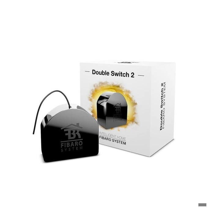 Module encastrable Z-Wave Plus - Fibaro - Double relais - 10A - Mesure de lénergie - 230V