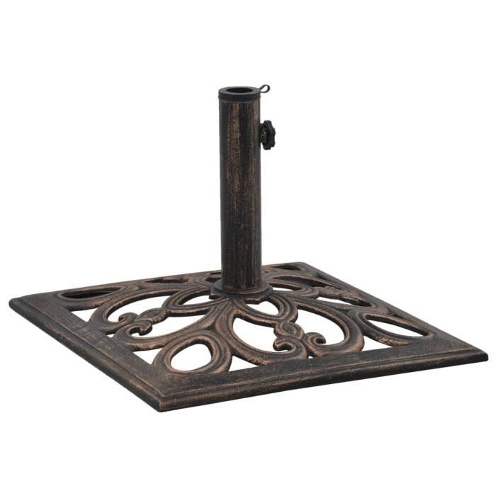 FASHTROOM Socle de parasol Bronze 12 kg 49 cm Fonte 111607
