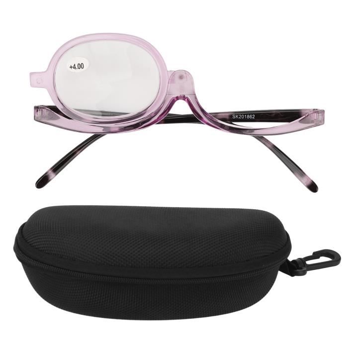 KIMISS Lunettes de maquillage grossissantes Loupe Cosmétique Lunettes Femmes Élégant Flexible Rabattable Maquillage Lunettes De