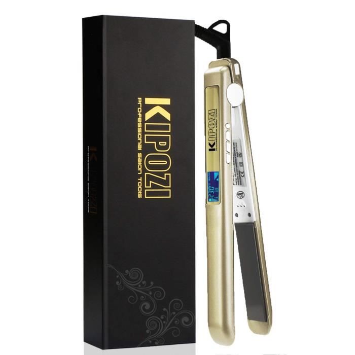 Lisseur de cheveux Professionnel Titane 230 degrés Fer à lisser avec  Fonction Ionique Anti Frisottis à Ecran LCD et Multi-voltage, D - Cdiscount  Electromenager