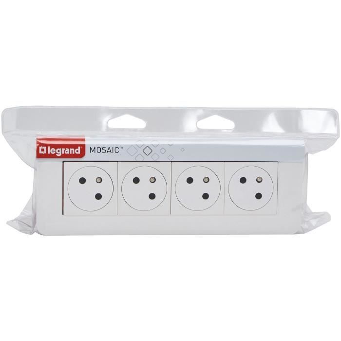 LEGRAND - Mosaic prise 4x2pt précâblée bte d encast multi matériaux