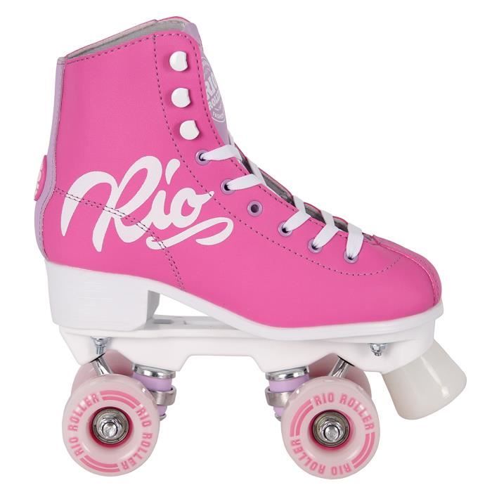 Rio Roller - Rollers quad/patins a roulettes Script - rose/v