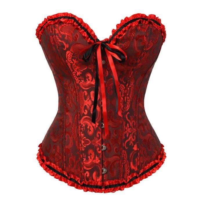 Corset Bustier Dentelle Florale Femme Grande Taille - Lingerie Steampunk Pirate Renaissance