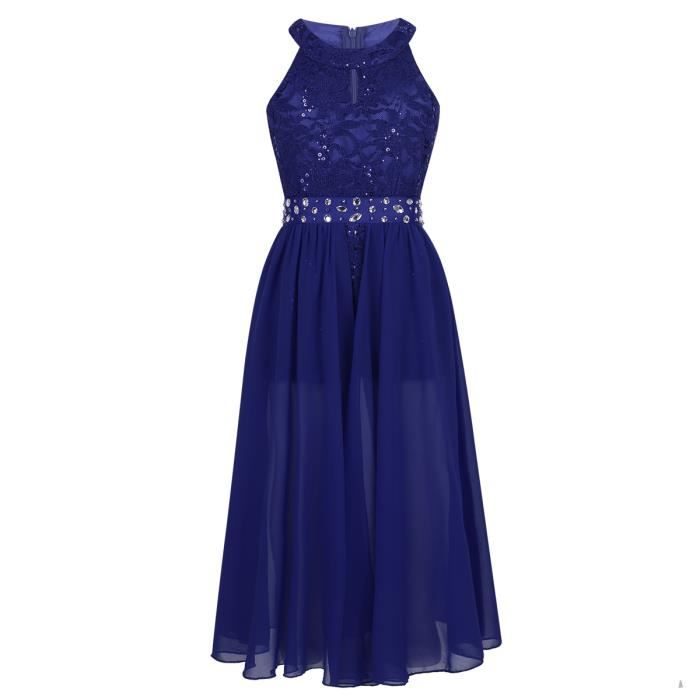 YIZYIF Robe de danse Fille Enfant Robe Longue Barboteuse