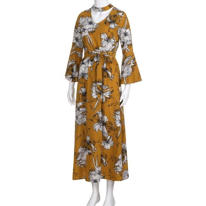 Femmes Trompette Manches Imprimer Taille Elastiquee Taille Polaire Robe Longue Yini7597 Jaune Jaune Cdiscount Pret A Porter Femmes Trompette Manches Imprimer Taille Elastiquee Taille Polaire Robe Longue Yini7597 Jaune Jaune Cdiscount Pret A Porter