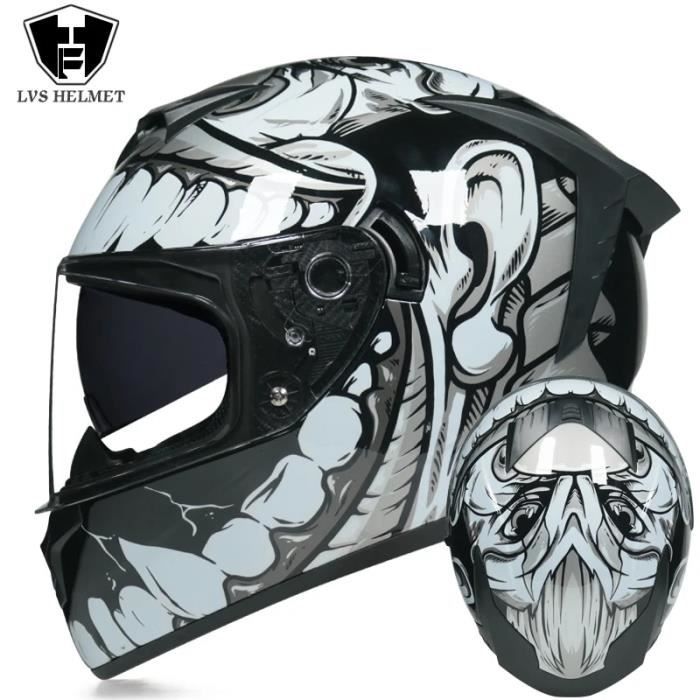 Casque Moto Modulable Homme Femme - Casque Jet Intégral Avec Mentonnière - Certification ECE DOT - Taille 54-59cm