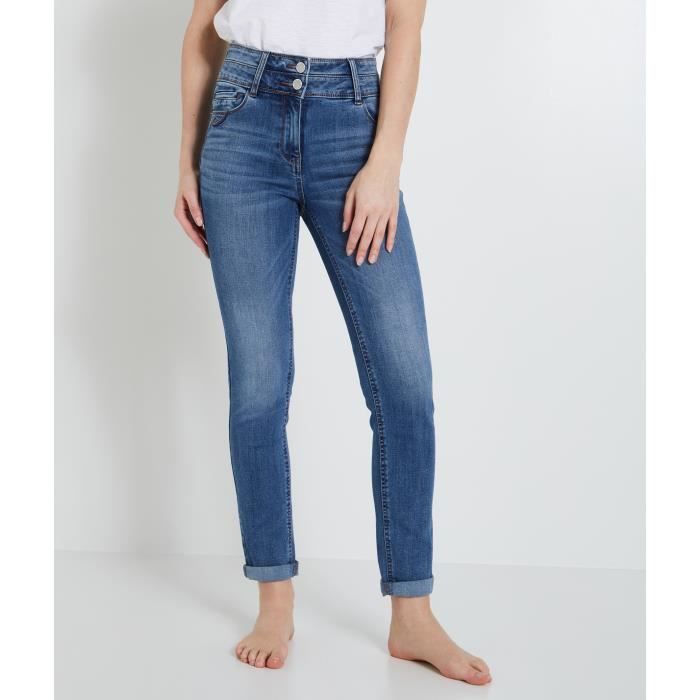 GRAIN DE MALICE Jean raccourci taille haute HANOI femme Cdiscount Pret a Porter