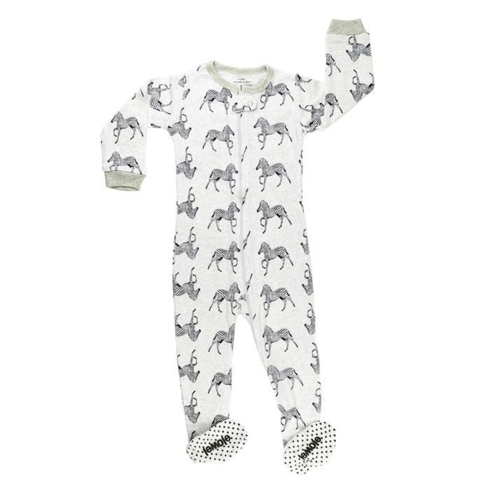 Taille 6M-5 Ans 4 Ans Coupe Etroite en 100/% Coton avec Pieds pour Gar/çons elowel Pyjama Grenouill/ère Zebre Bien Serre
