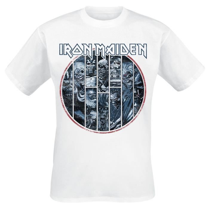 Iron Maiden Ten Circles Eddie T-Shirt Manches courtes blanc Blanc -  Cdiscount Prêt-à-Porter