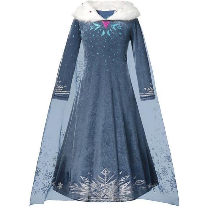 Nouveau Cosplay costume tenue de fête filles princesse Elsa Fancy Dress Up 