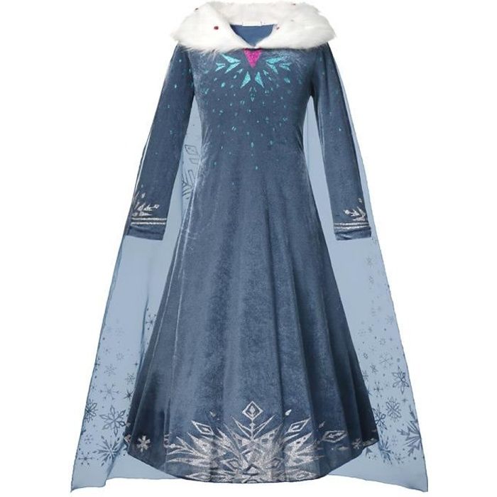 2021 Elsa robe filles f te princesse Vestidos Cosplay enfants