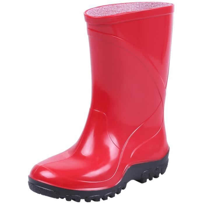 Bottes de pluie enfant rouges - KOLMAX - tige basse - antidérapantes Rouge  - Cdiscount Chaussures