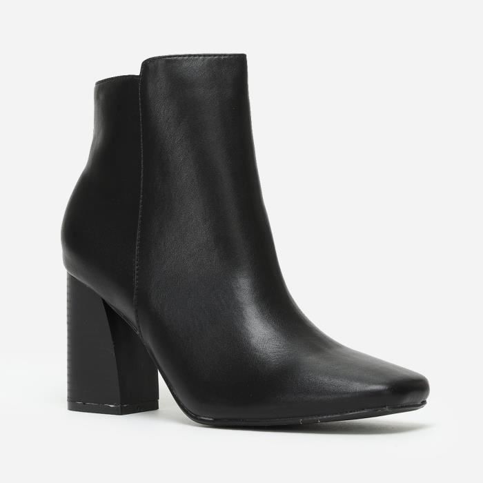 Bottines Femme Marque Noir Talon Carr Fermeture