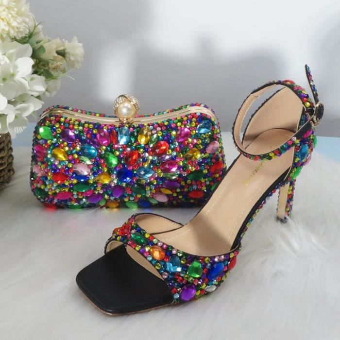 Sandales à Talons Aiguille 9cm Pour Mariage - Plateforme - Nœud Décoratif - Cuir - Soirée Et événements