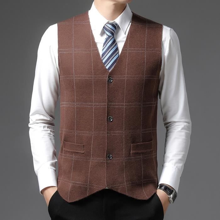 Gilet homme marron deals