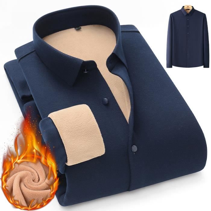 Chemise polaire homme unie deals