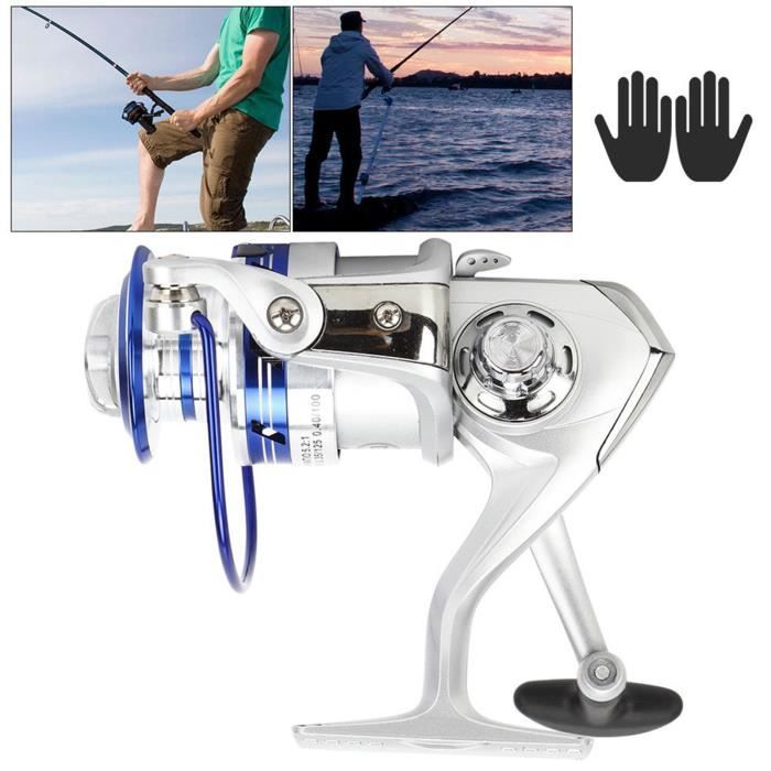 Moulinet De Pêche Léger En Métal Noir - Capacité 10LB/100YDS, Ratio 3.3:1, Livré Avec Ligne 40m