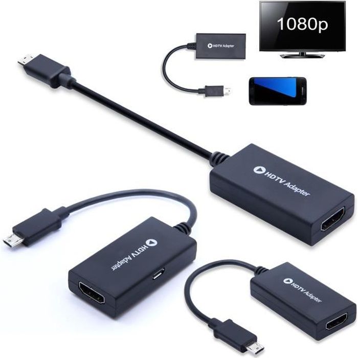 MHL vers HDMI Adaptateur Câble Micro USB HD TV pour SAMSUNG S3 S4 S5 Note 2 Cdiscount