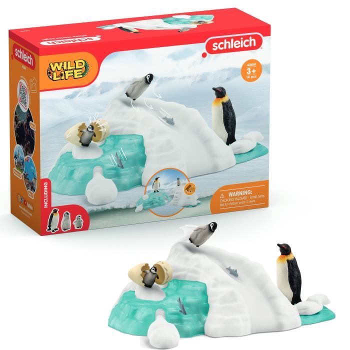 Figurines Famille pingouin sur la banquise Schleich 42661 Wild Life Pour enfant dès 3 ans
