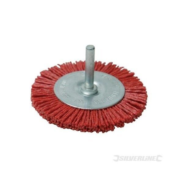 Silverline Brosse nylon grossier D. 100 mm sur tige - vue 2