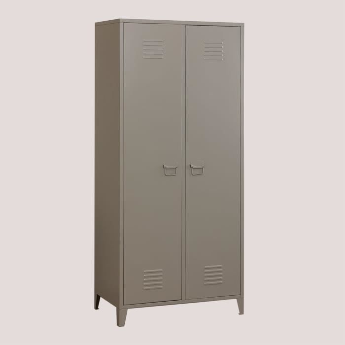 SKLUM Armoire à Casiers 2 Portes Métalliques Pohpli Jaune Curry