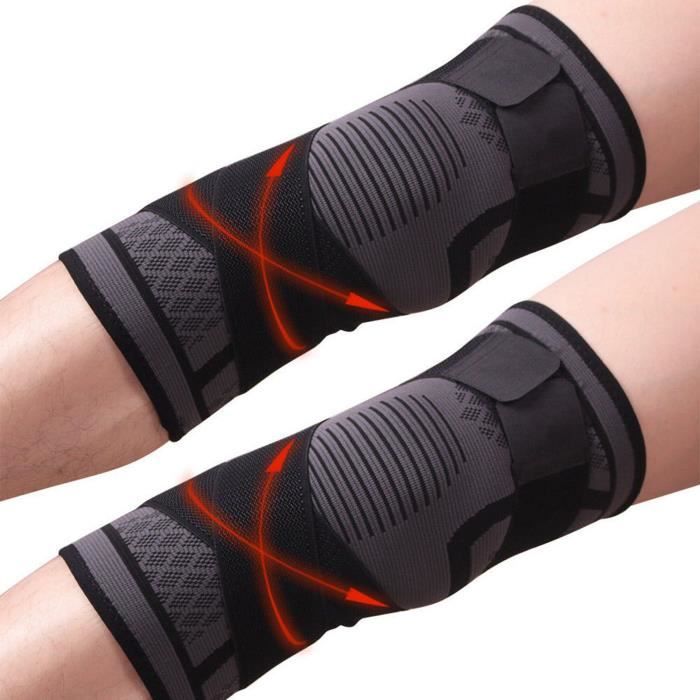 Genouillères De Sport 2 Paires - Taille M - Avec Coussinet Rotulien Et Revêtement Silicone Antidérapant - Pour Football, Danse, Basket