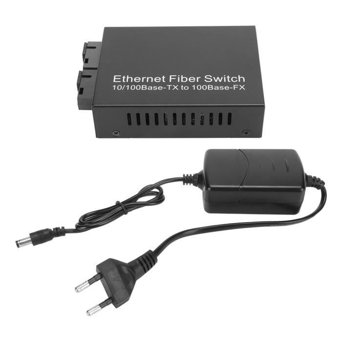 Mini Convertisseur Média Fibre Optique Gigabit 1 Paire - SC Vers RJ45 100/1000Mbps 20km