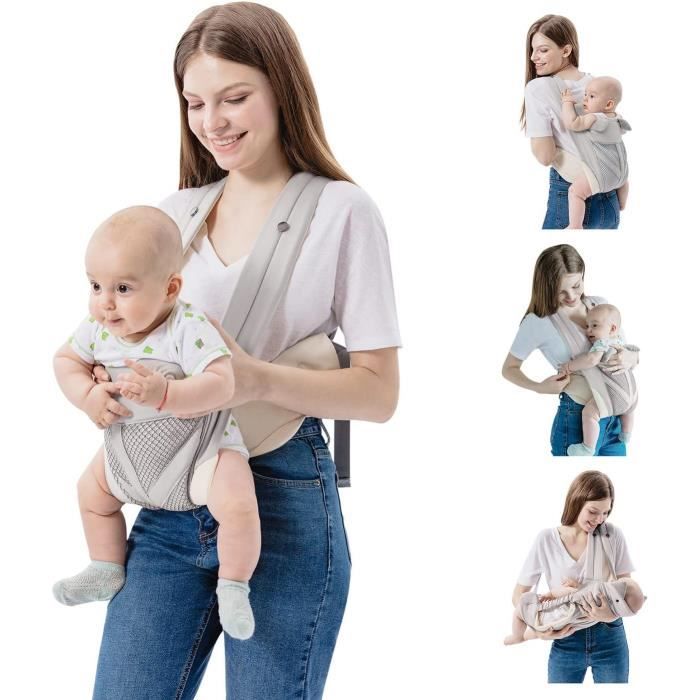FUNUPUP Porte Bebe Naissance Echarpe de Portage Bebe 0 36 mois Reglable Porte Bebe en Maille Respirante jusqu a 21 kg 36 Cdiscount Puericulture Eveil bebe