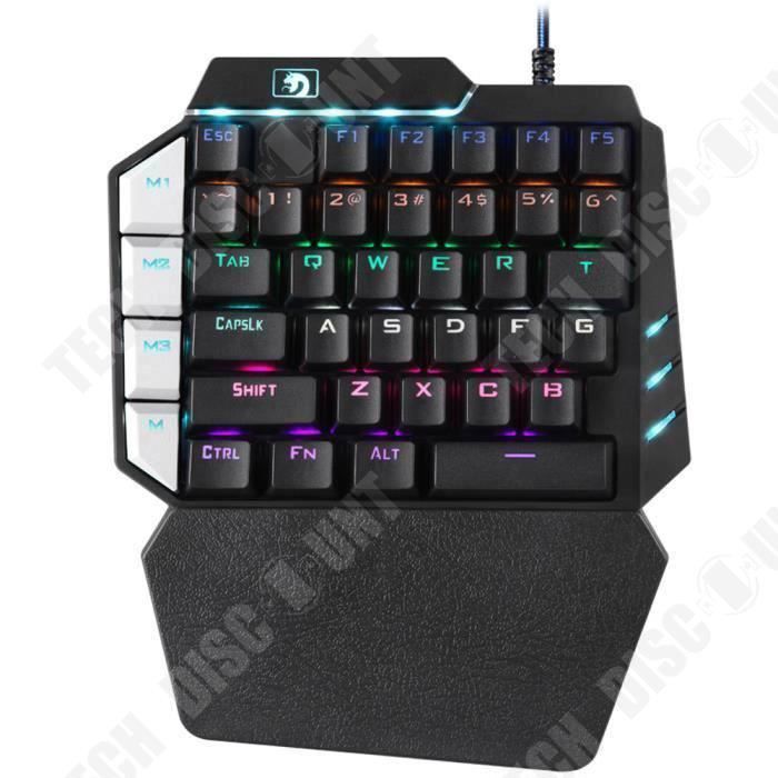 Clavier une main – TD® – Mécanique – Rétro-éclairage – USB – Gaming