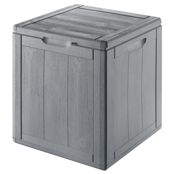 Tood Malle De Rangement En Resine 90 L 43x44 5x51 Cm Gris