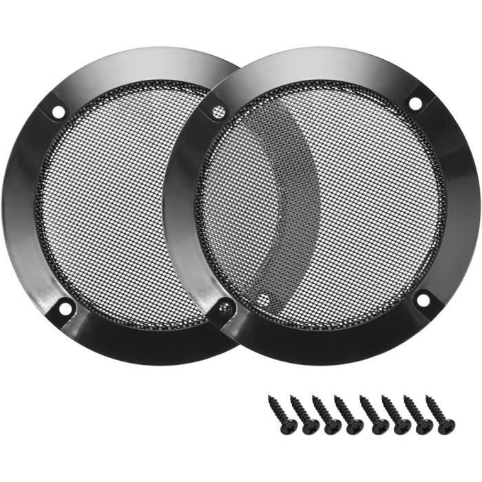 Grille Haut-Parleur Sourcing Map - 95mm Diamètre | Protection Subwoofer | ABS Et Acier | Pour DIY Et Voiture