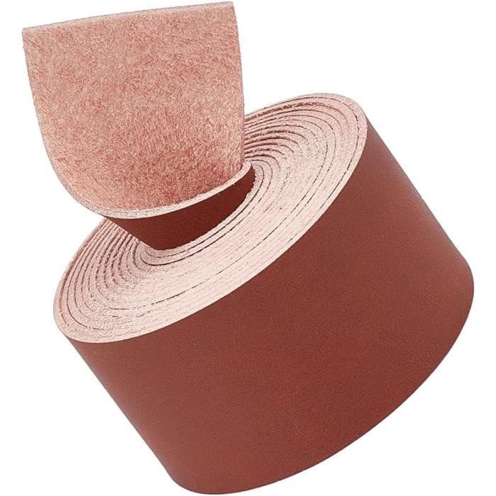 Cordon en cuir veritable rose sur