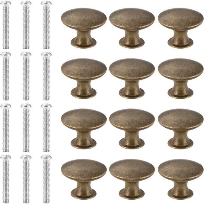 10 Boutons De Manchette Ronds En Bronze Vieilli 12 Mm - Vierges, En Cuivre, Pour Personnalisation, Neufs