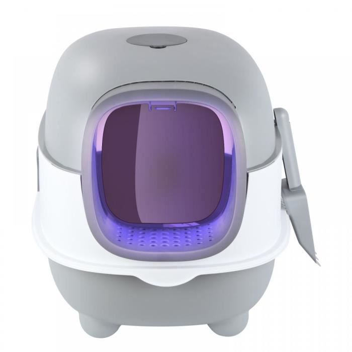 Comparer les prix de Bac à litière - VARIVIDA - avec désodorisant et stérilisation UV - Gris 56*39*40cm