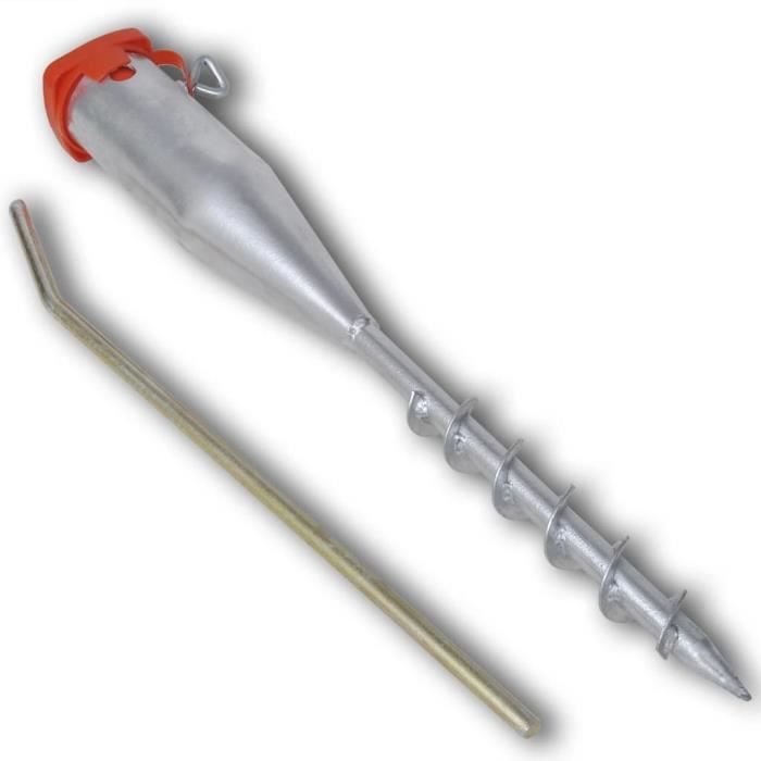 VIDAXL Support de parasol Acier Galvanisé 55cm