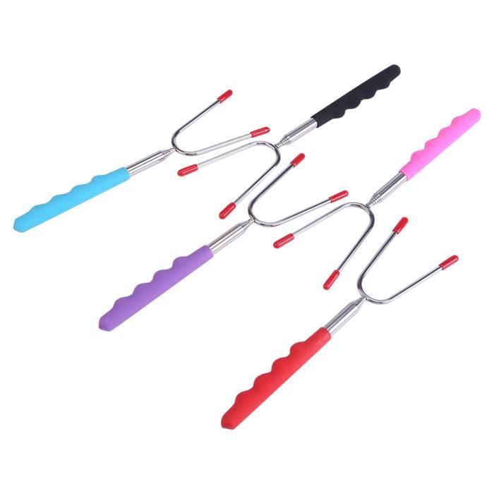Lot De 8 Brochettes Télescopiques Pour Barbecue, Marshmallow, Feu Lot De 8 Brochettes Télescopiques Pour Barbecue, Marshmallow, Feu