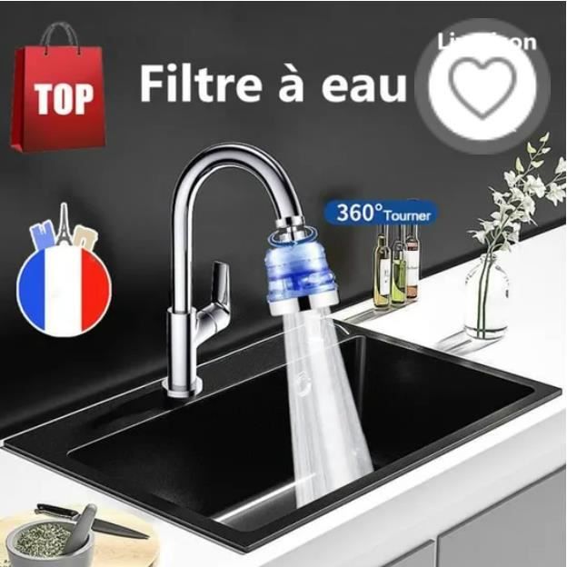 1pc en Acier Inoxydable Robinet Filtre À Eau BPA Free Cuisine Robinet Purificateur d'eau 