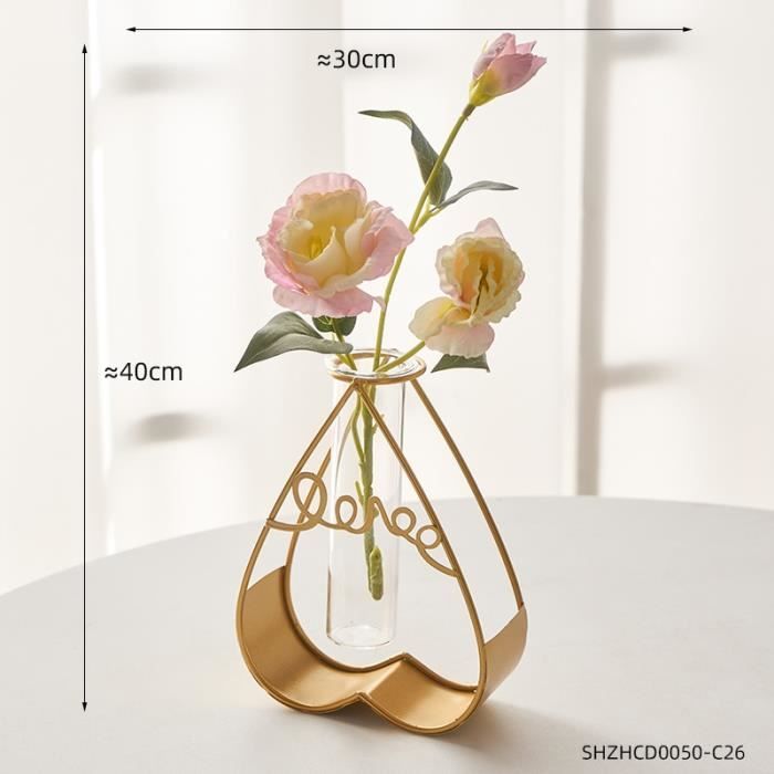 Vase Décoratif Orange Hoff Interieur – Verre Et Métal