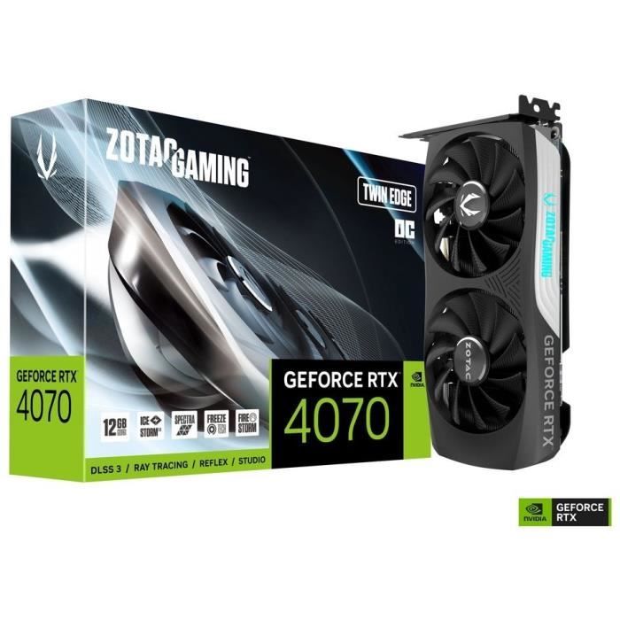 ZOTAC - Nvidia - Carte Graphique - GeForce RTX 4070 Amp Airo - 12Go