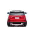 Range Rover électrique, rouge, double siège en cuir, écran LCD avec entrée USB, 4x4 lecteurs, 2x batterie 12V7Ah, roues EVA, essieux-1