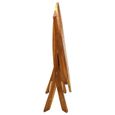 Table de jardin pliante - Pwshymi - Idyllique - brun - bois d'acacia massif avec finition à l'huile - 160x85x75cm(LxlxH)-1
