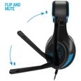 SPIRIT OF GAMER – ELITE-H20 – Casque Gamer Noir - Simili Cuir - Microphone Flip and Mute – PC - PS4 -PS5- XBOX ONE - Switch-1