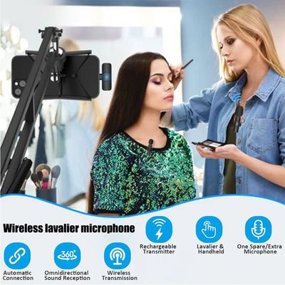 Kit 2 Micros Lavalier Sans Fil HUACAM Pour IPhone - Parfait Pour YouTube, TikTok, Live Et Vlogs
