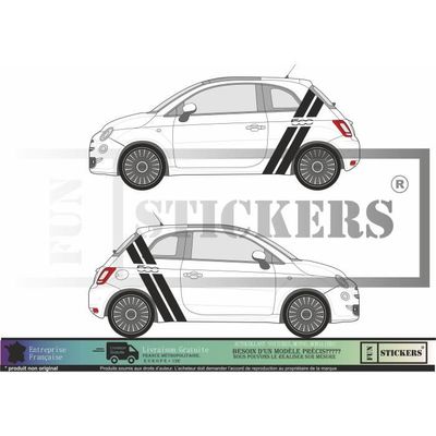 Autocollants Fleurs Pour Voiture Fiat 500 - Vinyle Brillant, Résistant Aux Intempéries, Kit De 17 Fleurs De Différentes Tailles