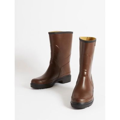 Bottes femme Aigle Bison Marron Haute Caoutchouc naturel