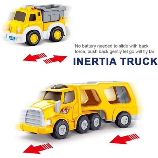 Camion de Transport avec Ensemble de 12 Voitures de chantier - La Poste