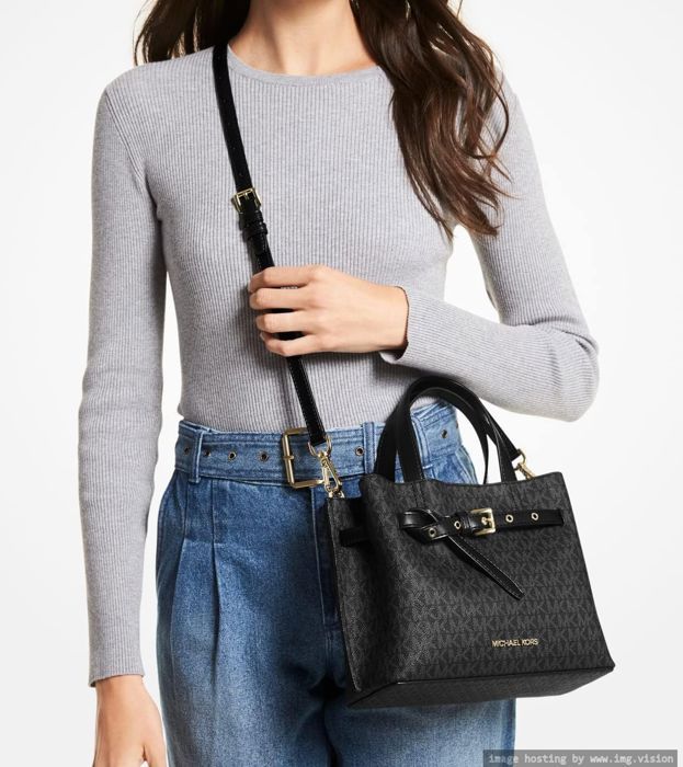 Michael Kors Sac a main Emilia Sac a main bandouliere en cuir graine Taille Petite Cdiscount Bagagerie Maroquinerie