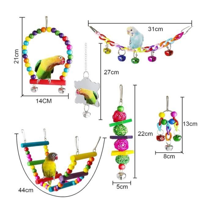 Lot De 2 Jouets à Mâcher Minéraux Pour Perroquet - Avec Clochette - Pour Polir Le Bec - Pour Perruches, Aras, Cacatoès