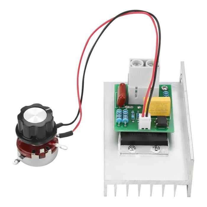Régulateur Tension AC 220V 4000W - Variateur Vitesse Moteur SCR - Gradateur Thermostat Électronique
